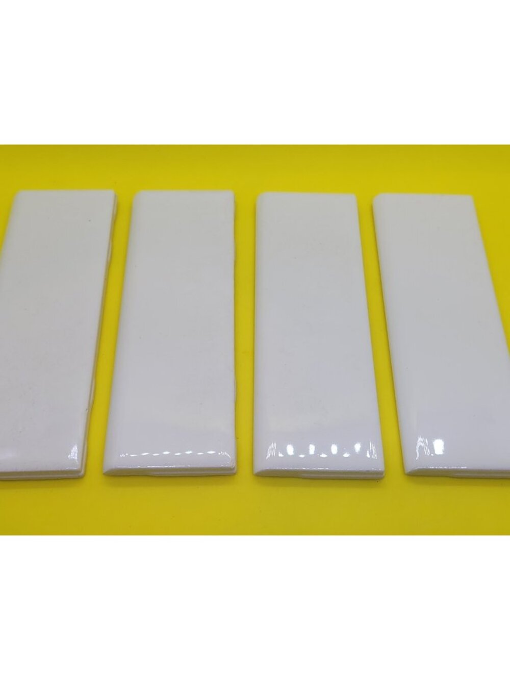 RESTORE BRIGHT WHITE 2" X 6" Bullnose Ceramic Tiles by Daltile - 4 total